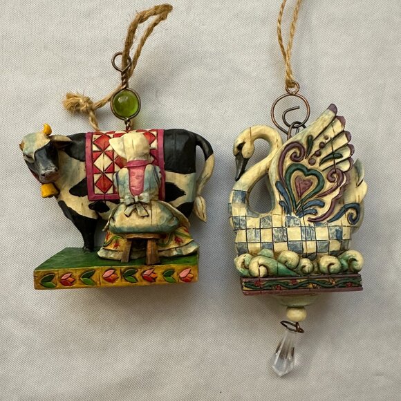 Jim Shore Heartwood Creek, Twelve Days of Christmas Ornament Set - Picture 6 of 16